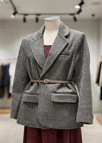 Kemerli Kadın Blazer Ceket - Görsel 2