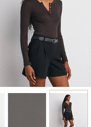 Dilvin Kahverengi Düğmeli Body - Görsel 3