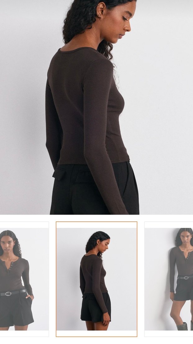 Dilvin Kahverengi Düğmeli Body - Görsel 2