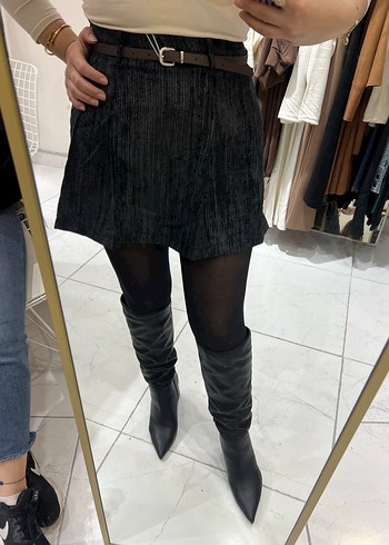 Kemerli Mini Etek - Görsel 3