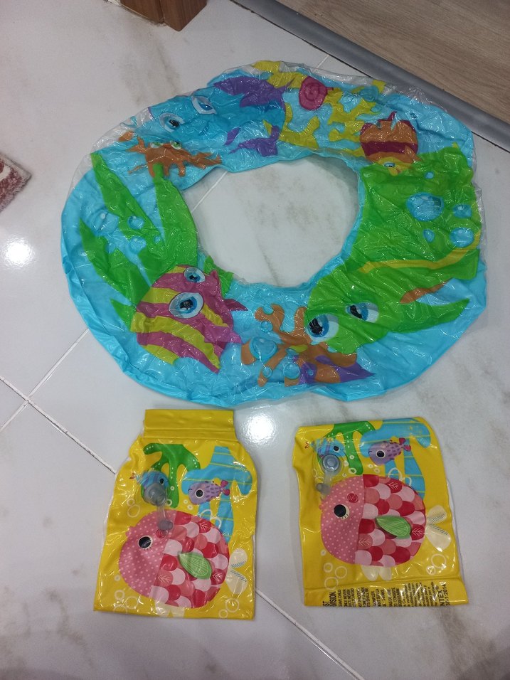 Çocuklar için renkli deniz simidi ve kolluk seti - Görsel 2