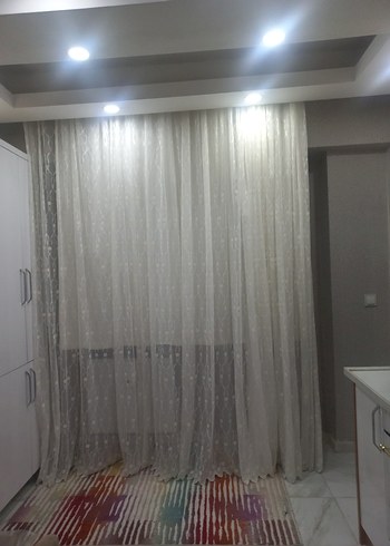 Beyaz Modern Tül Perde - Görsel 2