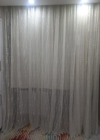 Beyaz Modern Tül Perde - Görsel 3