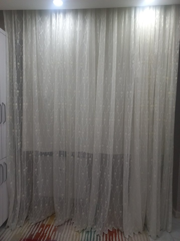 Beyaz Modern Tül Perde - Görsel 3