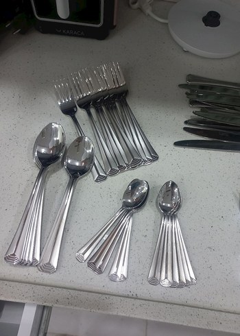 Gri Beyaz 48 Parça Çatal Kaşık Bıçak Seti - Görsel 2