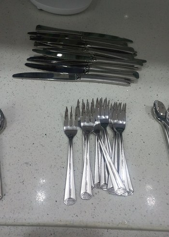 Gri Beyaz 48 Parça Çatal Kaşık Bıçak Seti - Görsel 4