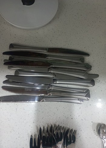 Gri Beyaz 48 Parça Çatal Kaşık Bıçak Seti - Görsel 5