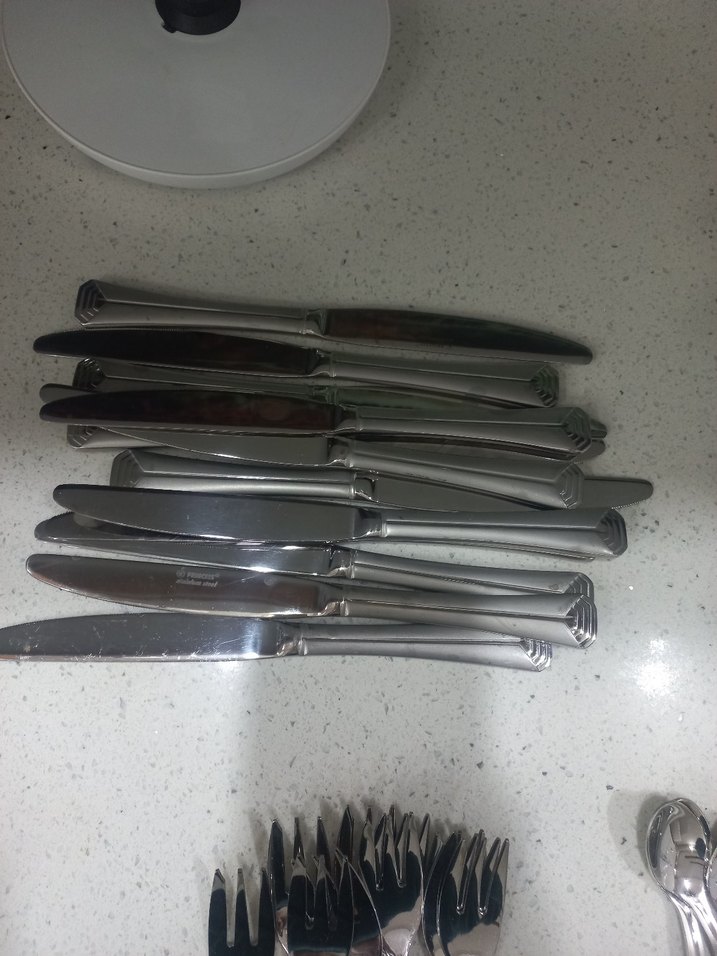 Gri Beyaz 48 Parça Çatal Kaşık Bıçak Seti - Görsel 5