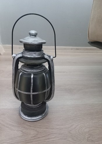 American Vintage Gri Fener Tasarımlı Masa Saati