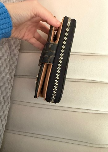 Kahverengi Deri Fermuarlı Kadın Cüzdanı - Görsel 3