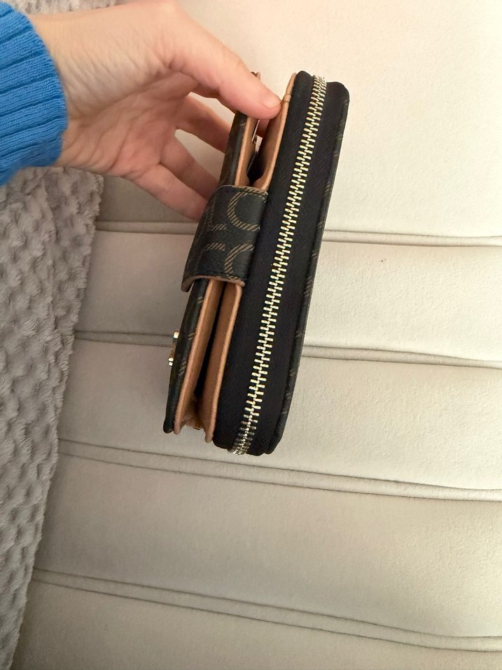 Kahverengi Deri Fermuarlı Kadın Cüzdanı - Görsel 3