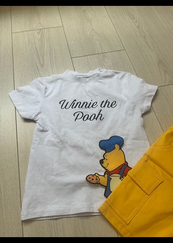Beyaz Winnie the Pooh Baskılı Erkek Tişört