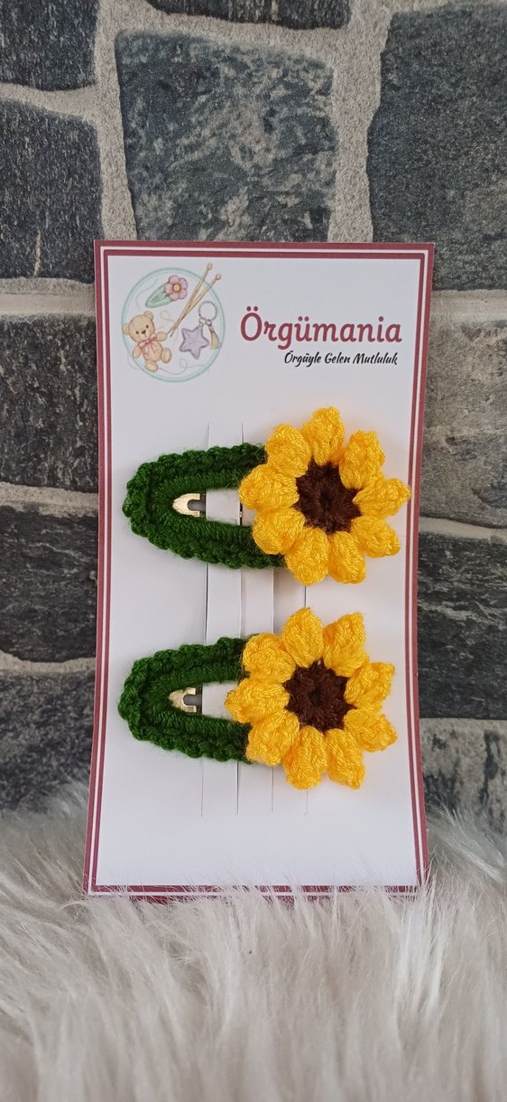 ayçiçek toka çıtçıtlı - Görsel 4