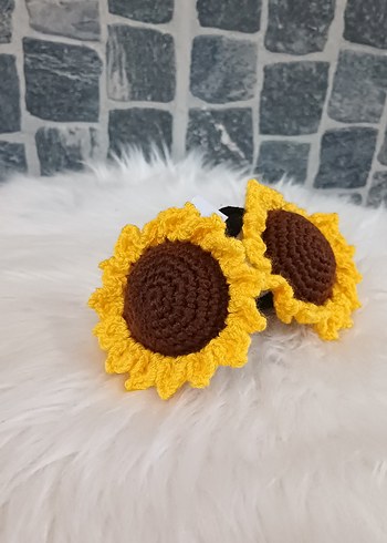 ayçiçekli toka . ayçiçek Lastik Toka - Görsel 4