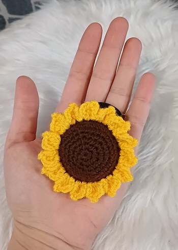 ayçiçekli toka . ayçiçek Lastik Toka - Görsel 3