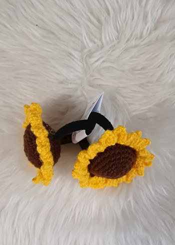 ayçiçekli toka . ayçiçek Lastik Toka - Görsel 5