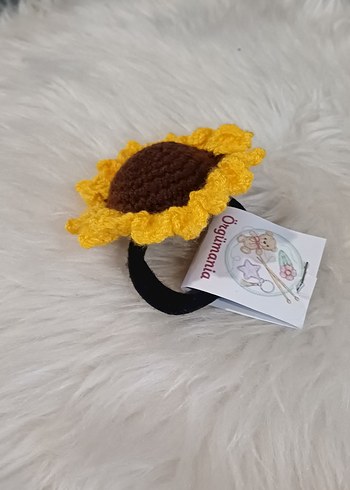 ayçiçekli toka . ayçiçek Lastik Toka - Görsel 2