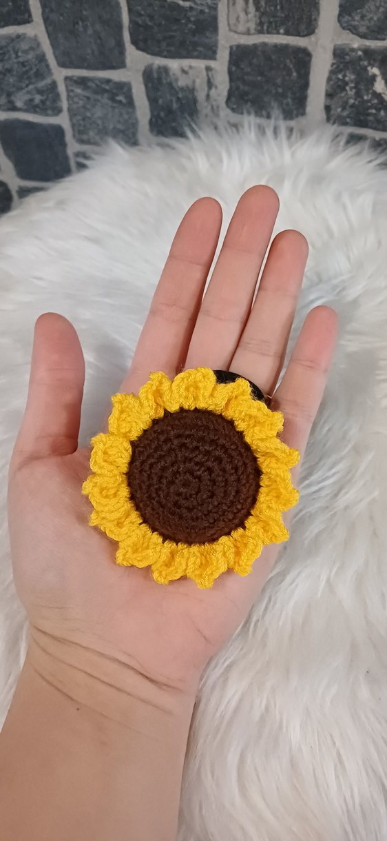 ayçiçekli toka . ayçiçek Lastik Toka - Görsel 3