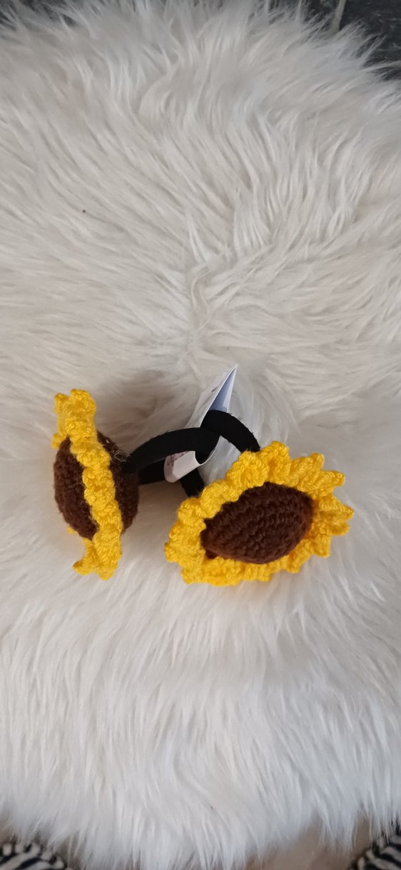 ayçiçekli toka . ayçiçek Lastik Toka - Görsel 5