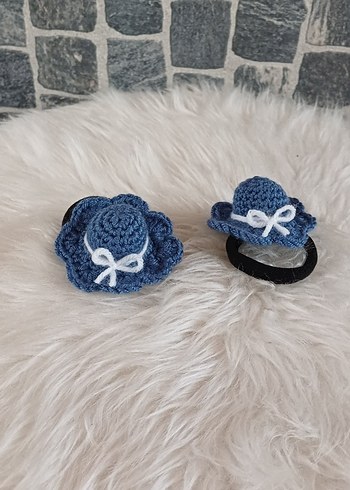 El örgüsü şapkalı Lastik Toka - Görsel 3