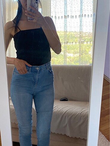 Zara Açık mavi skinny jean pantolon