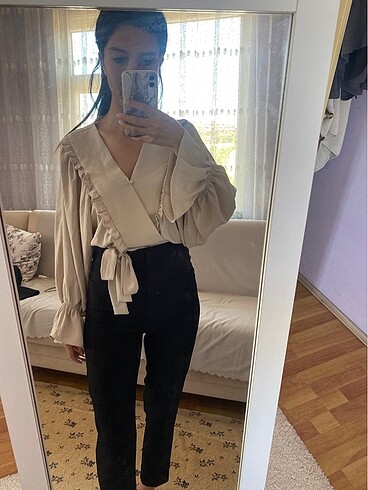 Zara Siyah kumaş pantolon