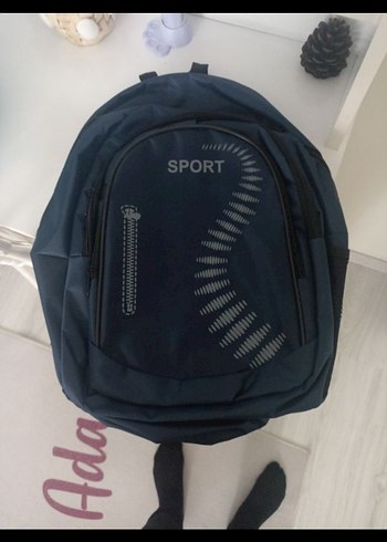 Mavi Fermuarlı Spor Sırt Çantası