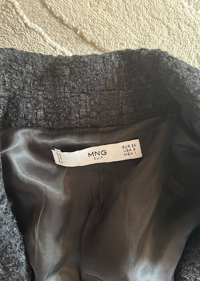 Mango Tüvit Siyah Blazer - Görsel 3
