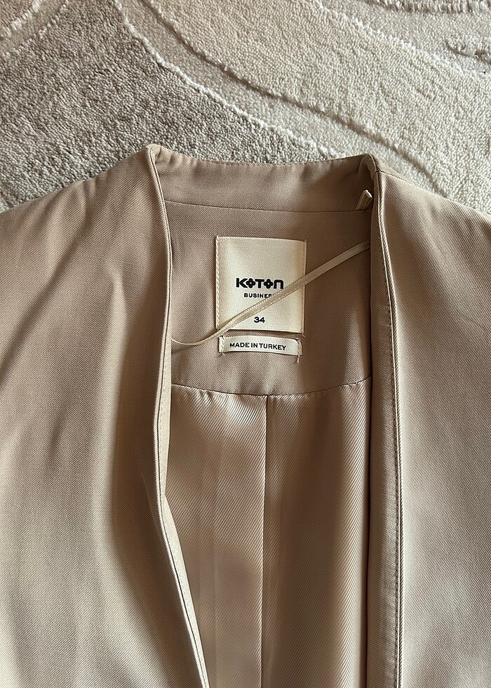 Koton Yakasız Blazer Ceket - Görsel 2
