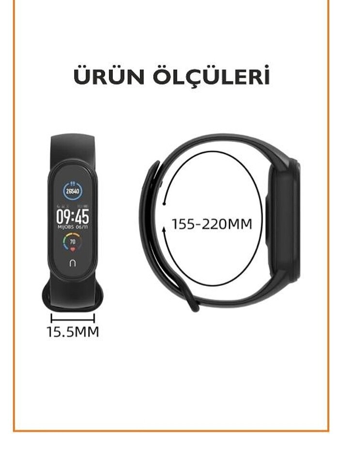 Xiaomi mi Band 3/ Mi Band 4 Uyumlu Silikon kordon set - Görsel 5