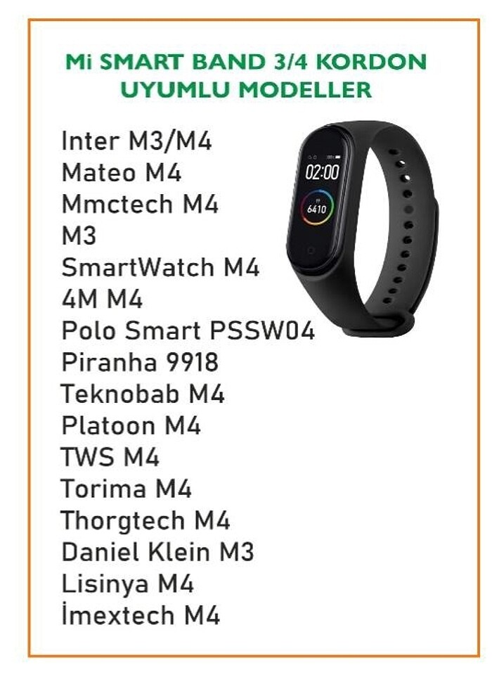 Xiaomi mi Band 3/ Mi Band 4 Uyumlu Silikon kordon set - Görsel 3