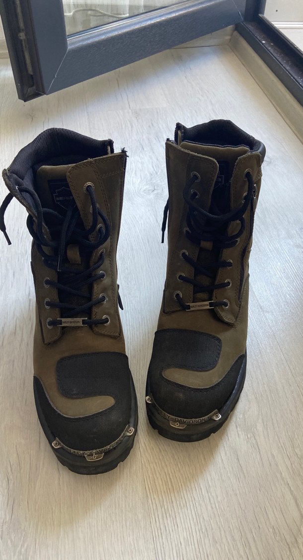 Kemer Detaylı Kamuflaj Desenli Erkek Biker Bot - Görsel 2