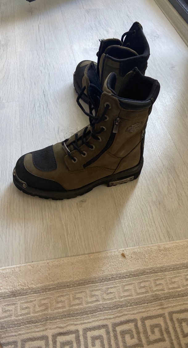 Kemer Detaylı Kamuflaj Desenli Erkek Biker Bot - Görsel 5