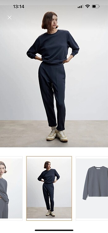 Mango lacivert sweatshirt
