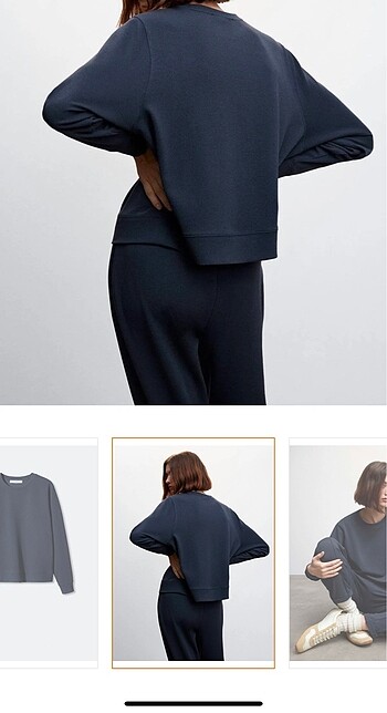 Mango Mango lacivert sweatshirt