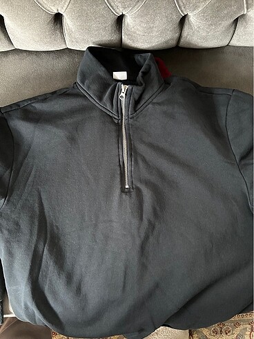 Şardonlu Dik Yaka Sweatshirt Kışlık Lacivert