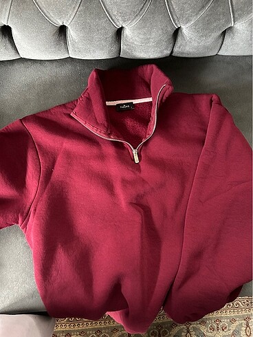Şardonlu Dik Yaka Sweatshirt Kışlık