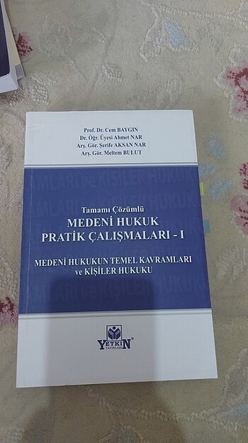 Cem baygın medeni hukuk kişiler hukuku pratik çalışmaları 