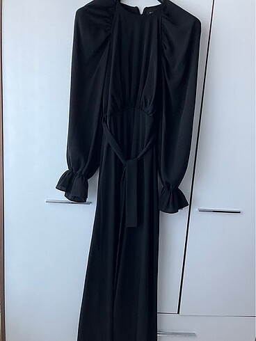 36 Beden siyah Renk Manuka siyah abiye elbise