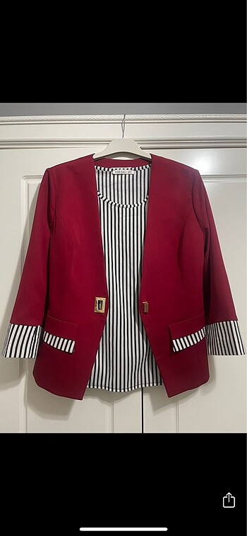 İkili Kırmızı Ceket - Görsel 2