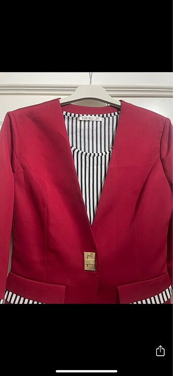 İkili Kırmızı Ceket - Görsel 3