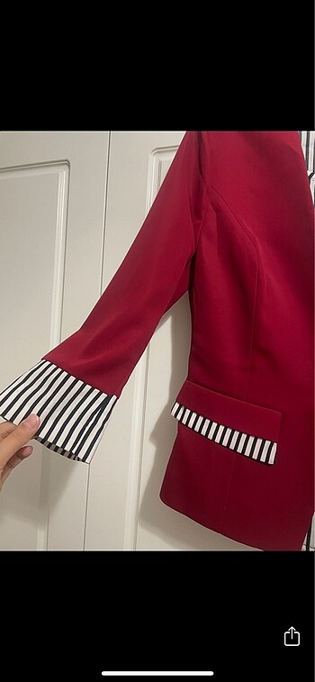 İkili Kırmızı Ceket - Görsel 5