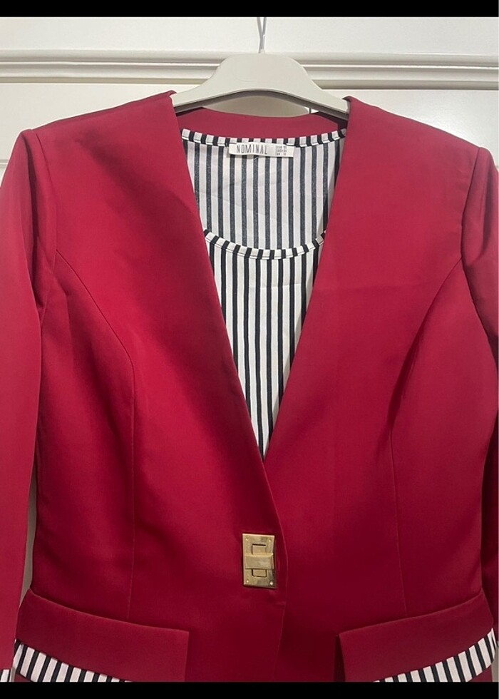 İkili Kırmızı Ceket - Görsel 3