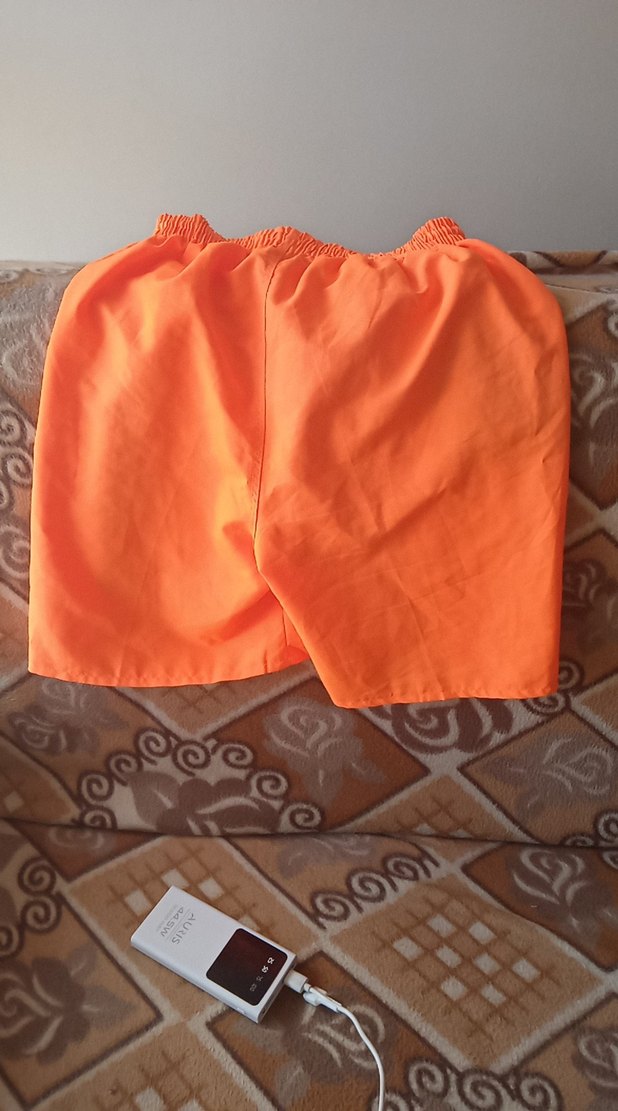 Turuncu Mini Baskılı Erkek Deniz Şortu - Görsel 2