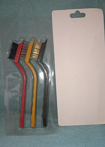 3 Parça Renkli Tel Fırça Seti - Görsel 3