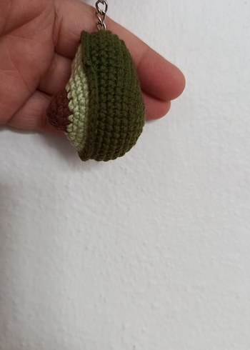 Renkli Örgü Avokado Anahtarlık - Görsel 4