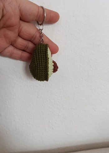 Renkli Örgü Avokado Anahtarlık - Görsel 3
