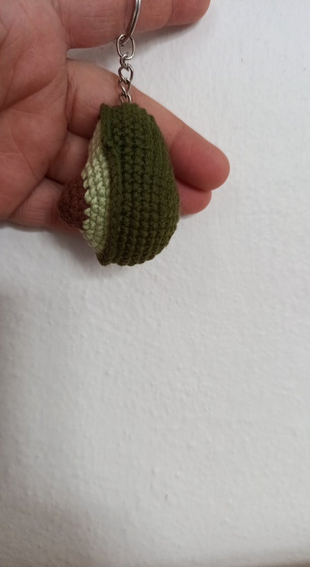 Renkli Örgü Avokado Anahtarlık - Görsel 4