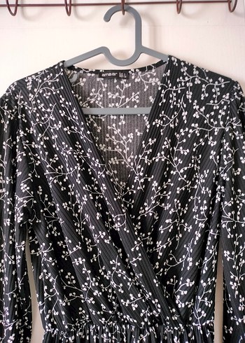 siyah desenli elbise - Görsel 3