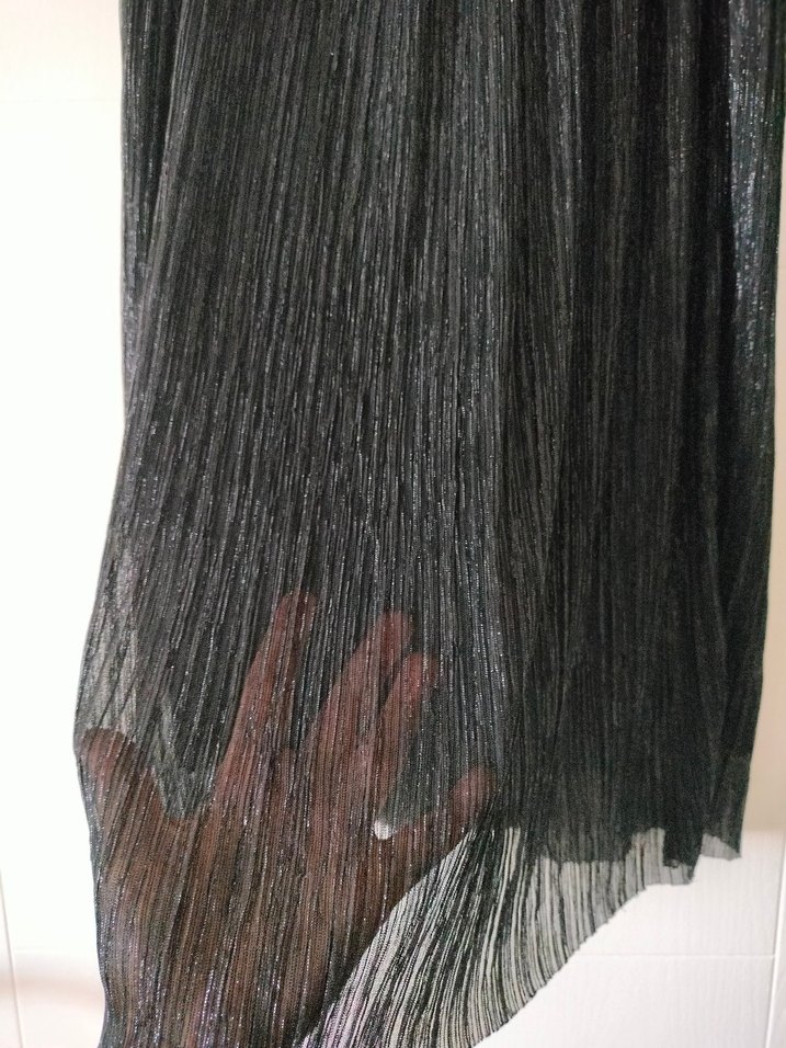 Kadın Siyah Piliseli Uzun Etek - Görsel 4